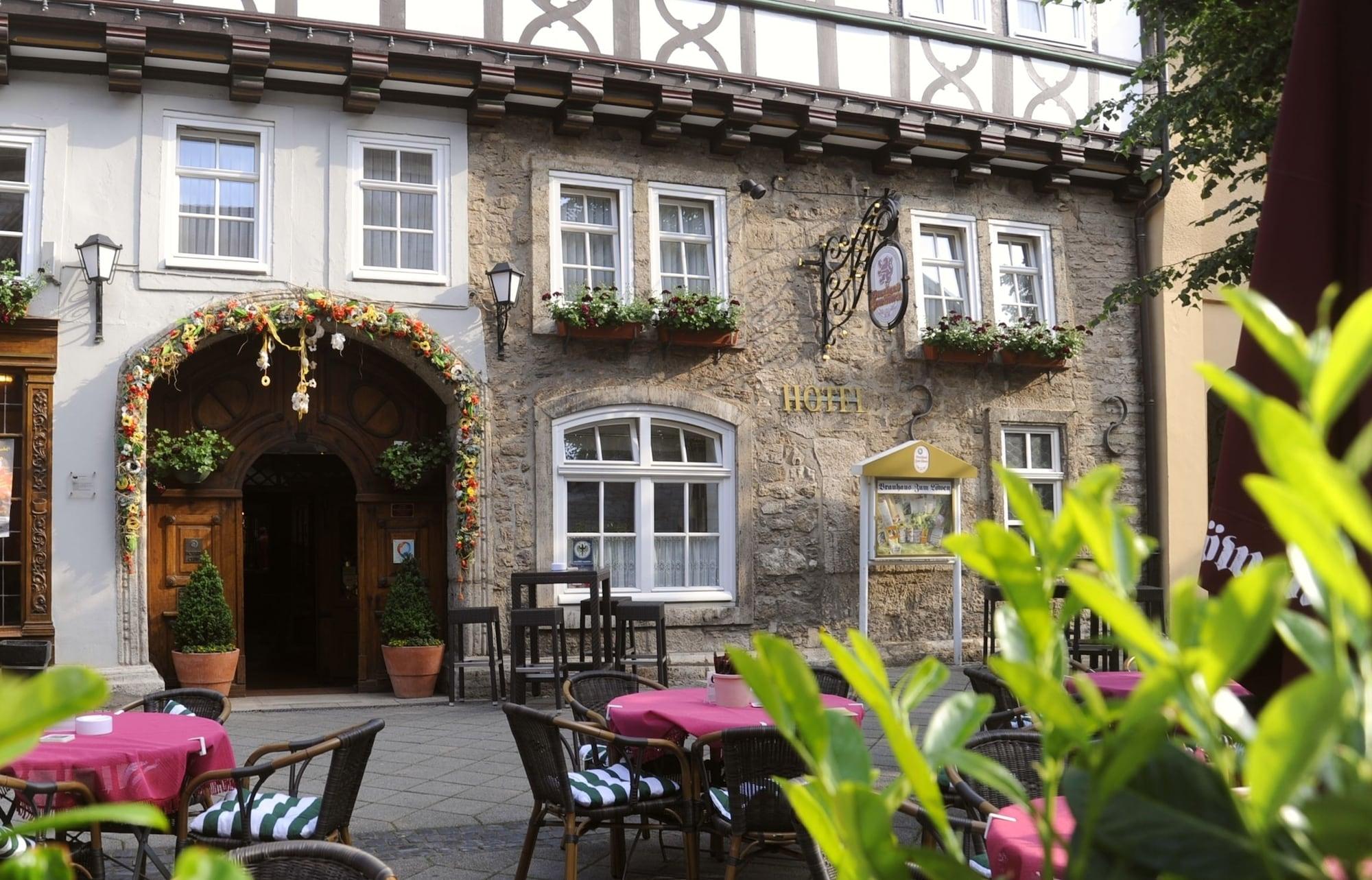 Отель Brauhaus Zum Loewen Мюльхаузен Экстерьер фото