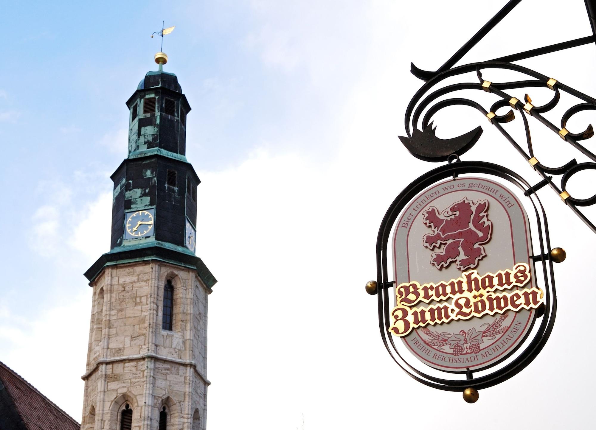 Отель Brauhaus Zum Loewen Мюльхаузен Экстерьер фото